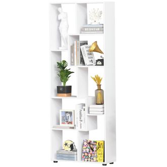 HOMCOM Homcom - Libreria Moderna A 8 Ripiani Scaffale In Legno Per Casa E Ufficio