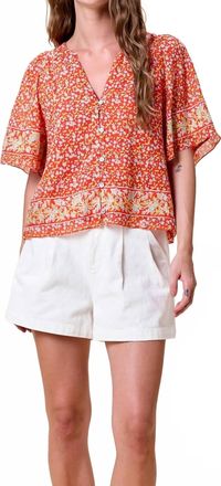 Cleobella Koa V-Neck Blouse In Solara Print
