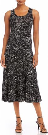 Karen Kane Floral Print Tiered Sleeveless Midi Dress at Nordstrom, Size X-Small