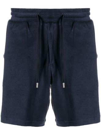 Frescobol Carioca Augusto Terry track shorts - men - Lyocell/Cotton/Linen/Flax - M - Blue