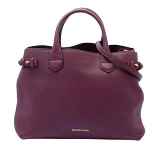 Burberry Pre-owned Handbags, female, Purple, Size: ONE SIZE Pre-owned Banner Handbag