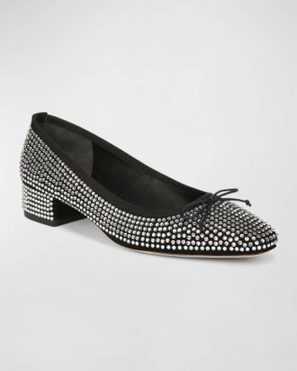 Veronica Beard Womens Cecile Ballet Pump In Black Leather