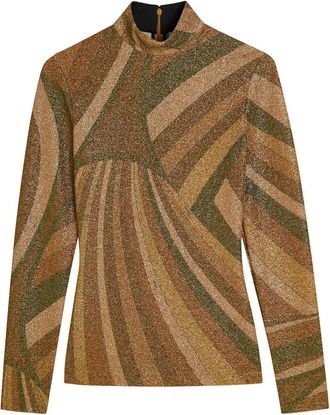 Pucci Istrice Printed Jersey Shirf - Brown - 42 (UK10 / S)