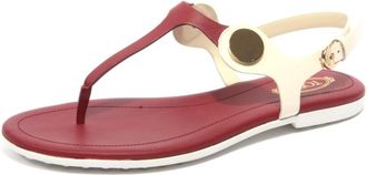 Tod's Infradito Sandaal Flip Flops Schoen - Dames - Sandalen - Rood - 35 EU - Schoenen