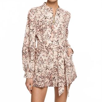 Kivari Simone Playsuit Dress In Beige