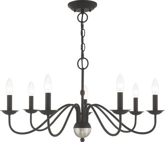 Livex Lighting Livex Windsor 7 Lt Black Chandelier