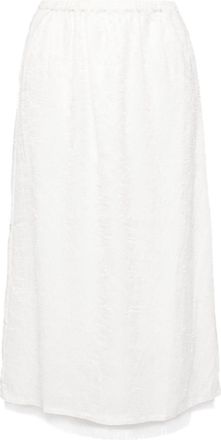 Tout à Coup satin midi skirt - women - Polyester - M - White