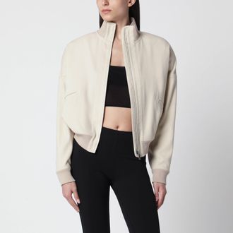 Gucci Giacca con zip in popeline &eacute;cru