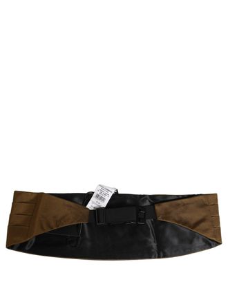 Dolce & Gabbana Silk Adjustable Cummerbund Belt - Brown