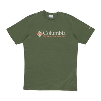 Columbia Valley Graphic Tee Pesto Heren T-shirt - Heren - T-shirts - Groen - L - Katoen - Tops