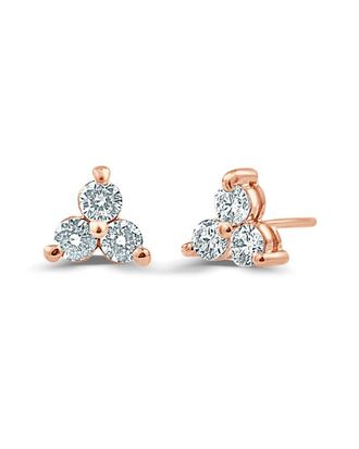 Sabrina Designs 14K Rose Gold 0.50 Ct. Tw. Diamond Cluster Studs