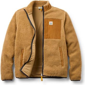Passenger Trekker 2.0 Recycled Deep-Pile Sherpa Fleece Fleecejacke f&uuml;r Herren | braun