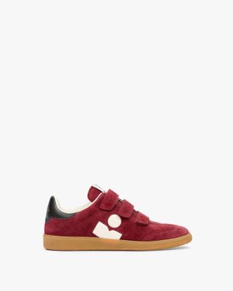 Isabel Marant Womens Beth Sneakers In Burgundy-Ecru