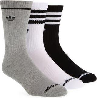 adidas Assorted 3-Pack Originals Roller Crew Socks in White at Nordstrom Rack, Size Large