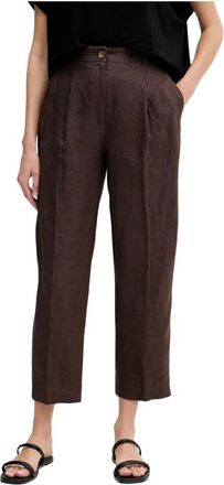 Benetton Pantaloni Larghi - - Trousers - Donna - Marrone - S