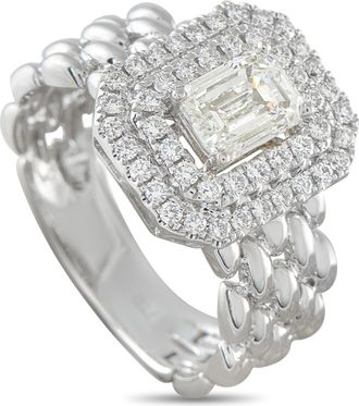 Luxury Bazaar 18K White Gold 1.30ct Diamond Ring ALR-20067