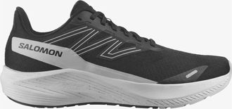 Salomon Mens Aero Blaze Running Shoes In Black / White / Lunar Rock