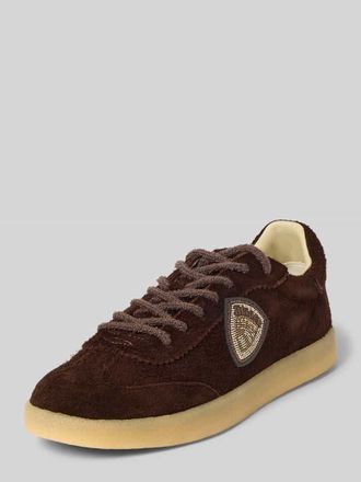 Blauer Sneaker mit Label-Detail Modell AURORA01 in Dunkelbraun, Gr&ouml;&szlig;e 41