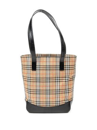 Burberry 2000s check-pattern tote bag - Brown