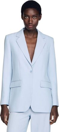 Sandro Sequin-stripe tailored jacket in Sky Blue at Nordstrom, Size 34 Eu
