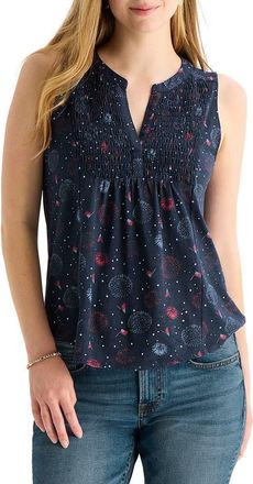 Lucky Brand Fireworks Smocked Tank in Navy Multi at Nordstrom Rack, Size X-Large