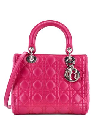 Dior Lady Dior Bag Cannage Quilt Lambskin Medium satchel - Rosa