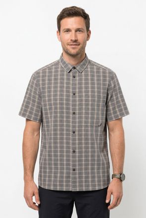 Jack Wolfskin Funktionshemd JACK WOLFSKIN MESETA SHIRT M, Herren, Gr. XL (54/56), N-Gr, phantom chec, Single Jersey, Obermaterial: 100% Polyester, Hemden Funktionsh