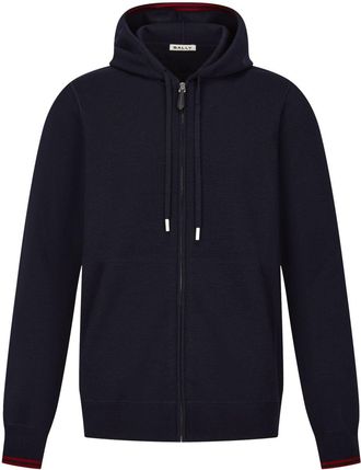 Bally Hoodie van merinowol - Blauw