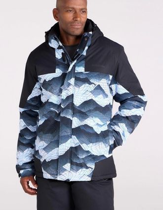 Mountain Warehouse Mens Mountain Warehouse Mens Shadow II Printed Ski Jacket - Grey - Size: 46/Regular
