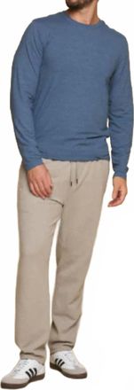 Fundamental Coast North Shore Long Sleeve Crew Tee In Sailor