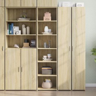Berkfield Home Highboard Sonoma Oak 45x41x185 cm Engineered Wood in Brown | Size: 45 x 41 x 185 cm