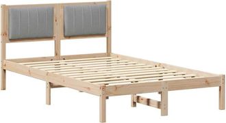 vidaXL Estructura De Cama Con Cabecera Tapizada Gris Claro Vidaxl