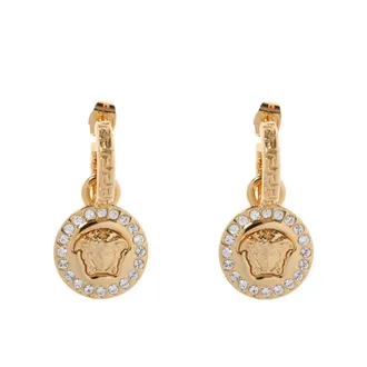 Versace Earrings, female, Yellow, Size: ONE SIZE La Medusa Crystal Earrings