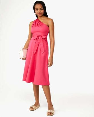 Kate Spade New York Poplin One-shoulder Dress