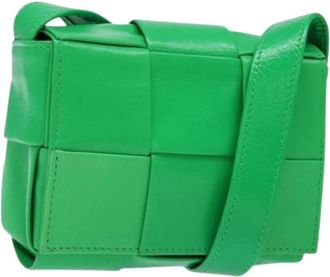 Bottega Veneta Pre-owned Vintage Schoudertas - Dames - Vintage Schoudertas - Groen - ONE Size - Leer - Vintage