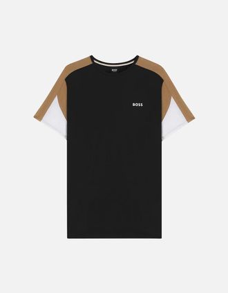 HUGO BOSS Mens BOSS Balance T-Shirt, Black - Black/Black - Size: 40