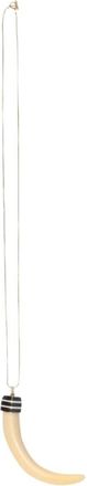 Tory Burch Resin Hoorn Hanger Ketting - Dames - Kettingen - Beige - ONE Size - Accessoires