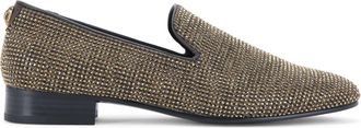 Kurt Geiger Mens Ace Loafers - Gold Fabric - Size UK 8