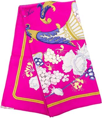 Herm&egrave;s Pre-owned Hermes Fleurs et Raisins Silk Scarf 90 Ladies 4PB3BW3IRPO7ONLT