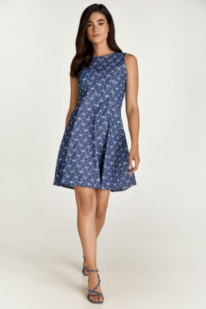 Móveis Conquista Indigo bloemenloche jurk