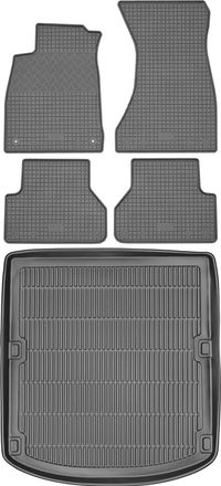 OEM Juego De Alfombrillas De Goma Para Audi A4 B9 Sed&aacute;n De 2016: Alfombrilla Para Coche + Alfombrilla Para Maletero