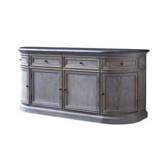 Tikamoon Mueble de ba&ntilde;o de roble y piedra de 180 cm