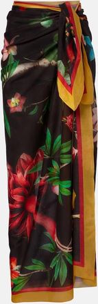 La DoubleJ Zooflora Plac&eacute;e cotton beach cover-up