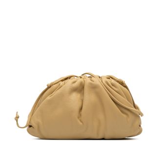 Bottega Veneta Tweedehands Lamsleer De Mini Pouch Schoudertas
