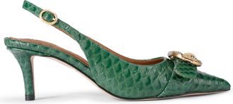 Kurt Geiger Womens Kgl Mayfair Sling Sm Egl Heels - Dark Green - Size UK 2