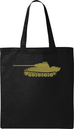 Generic Panzer IV Wehrmacht tank WWII Natural Ecological Cotton Tote Bag Black