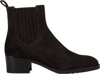 Doucal's Stivaletto in suede - Dames - Laarzen met Hak - Bruin - 37 EU - Denim - Schoenen