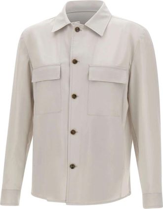 Barba London Shirt Jacket - Heren - Zomerjassen - Wit - M - Wol - Jassen