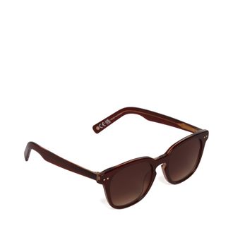 Dune London Mens Owin - Square Frame Acetate Sunglasses - Brown - One Size