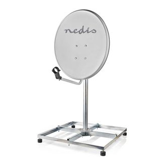 Nedis Soporte Para Balc&oacute;n Sat&eacute;lite Longitud Del M&aacute;stil: 0,75 M Tama&ntilde;o M&aacute;ximo Del Disco: 90,0 Cm Tama&ntilde;o De La Placa Base: 4 X 30 X 30 Cm Acero Plata